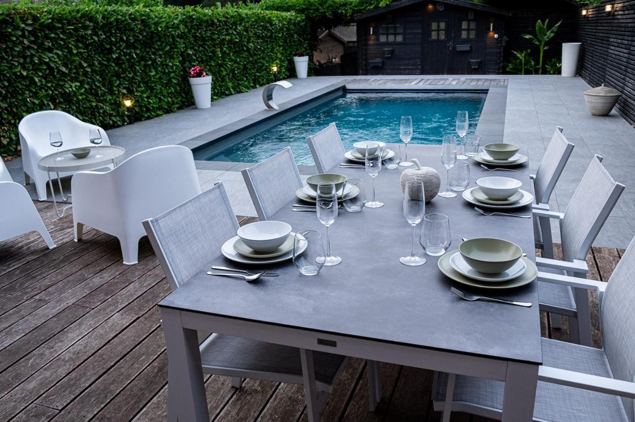 Chez Sabine Et Eric Maison Pour 6 Personnes Avec Piscine Chauffee Andenne Eksteriør billede